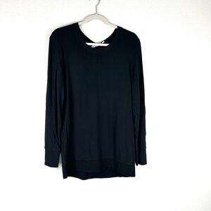 Athleta Black Coaster Go-To Long Sleeve Sweatshirt Size Small